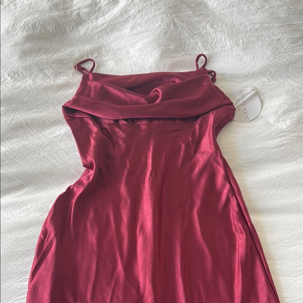 Selfie Leslie Red Cowl Neck Sundress for homecoming